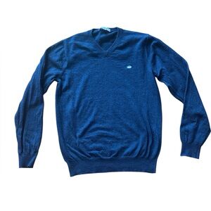 V-Neck 100% Merino Wool Sweater in Navy Blue by Southern Tide Men’s Medium